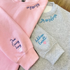 Personalized Mama Neckline Embroidered Sweatshirt