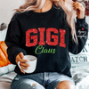 Personalized Gigi Claus Glitter Embroidered Sweatshirt