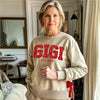 Custom Glitter Gigi Est Xmas Bow Embroidered Sweatshirt