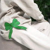 Embroidered Merry Glitter Christmas Bow Embellished Sweatshirt ¨C Custom Side Bow Cut-Out Sweatshirt