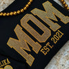 Custom Embroidered Glitter Vinyl Mama Sweatshirt