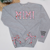 Custom Garden Nana Embroidered Side Bow Sweatshirt