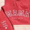 Personalized Mama Embroidered Sweatshirt