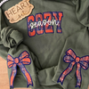 Custom Plaid Side Bow Cut-Out Sweatshirt