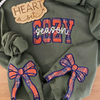 Custom Plaid Side Bow Cut-Out Sweatshirt