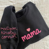 Mimi With Daisies-Mama Embroidered Sweatshirt