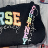 Personalized Nurse Multi Colored Embroidered Sweatshirt