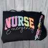 Personalized Nurse Multi Colored Embroidered Sweatshirt