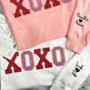 XOXO Glitter Appliqu¨¦ Embroidered Sweatshirt