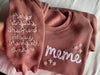 Mimi With Daisies-Mama Embroidered Sweatshirt