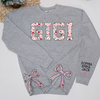 Custom Garden Nana Embroidered Side Bow Sweatshirt