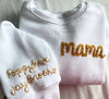 Mimi With Daisies-Mama Embroidered Sweatshirt