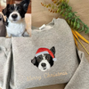 Embroidered Pet Portrait Christmas Jumper Sweatshirt