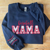 Embroidered Baseball Mama Glitter Crewneck Sweatshirt