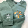 Floral Embroidered Pet Pawprint Sweatshirt/Zip Sweatshirt