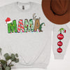 Custom Mommy Grinch Sweatshirt With Kids Names On Sleeve