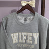 WIFEY Wedding Fabrics Embroidered Sweatshirt. Wife EST Embroidered Applique Sweatshirt