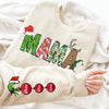 Custom Mommy Grinch Sweatshirt With Kids Names On Sleeve