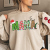 Custom Mommy Grinch Sweatshirt With Kids Names On Sleeve