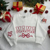 Custom Bow College Mama Embroidered Sweatshirt