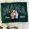 Custom Photo Embroidered Sweatshirt for Mom